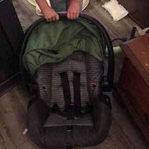 Green infant car seat